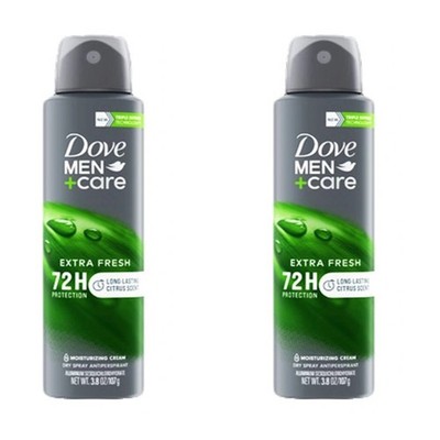 2 Pack Dove Men + Care Extra Fresh Deodorant Antiperspirant Spray, 150ml