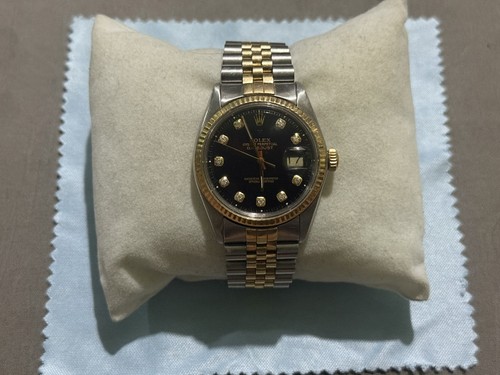 Rolex Datejust  – Two-Toned – Black Diamond Dial  – Beckertime Authenticated