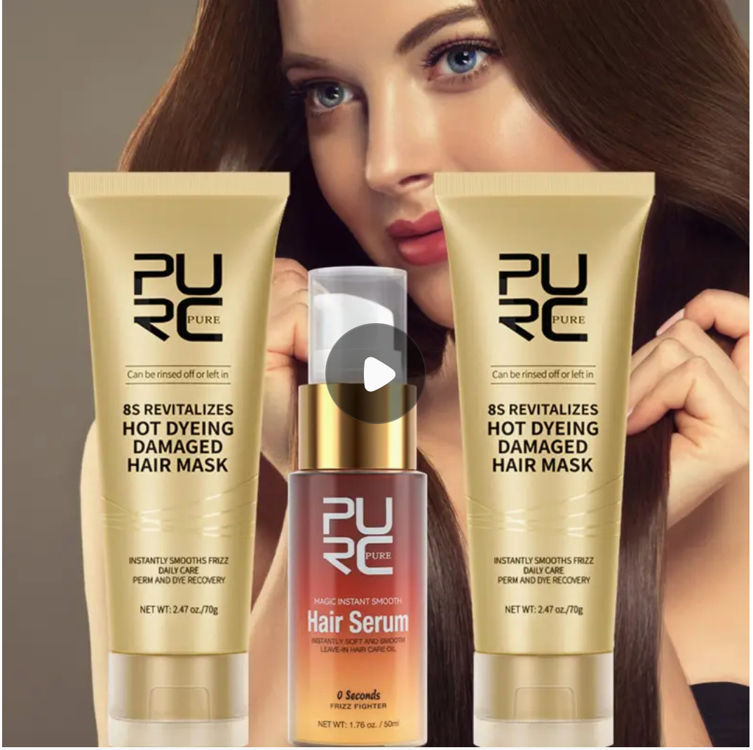 PURC 8S Mascarilla para Cabello Dañado Por Teñido en Caliente Revitalizante 70g