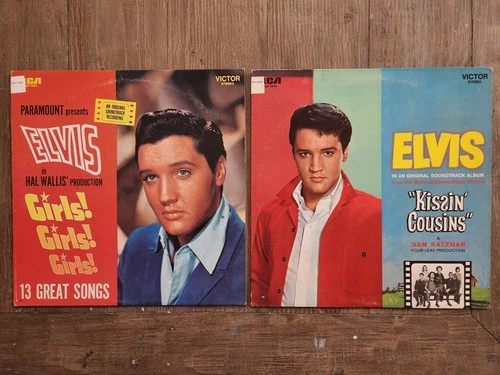 Elvis Presley LP Lot Girls Girls Girls Kissin Cousins LSP 2621 2894 AFL1 Sticker
