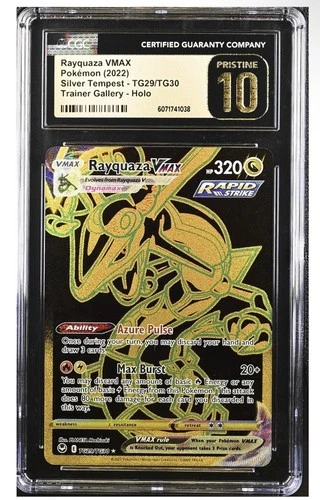 CGC 10 PRISTINE Rayquaza VMAX TG29/TG30 Silver Tempest Trainer Gallery Pokemon