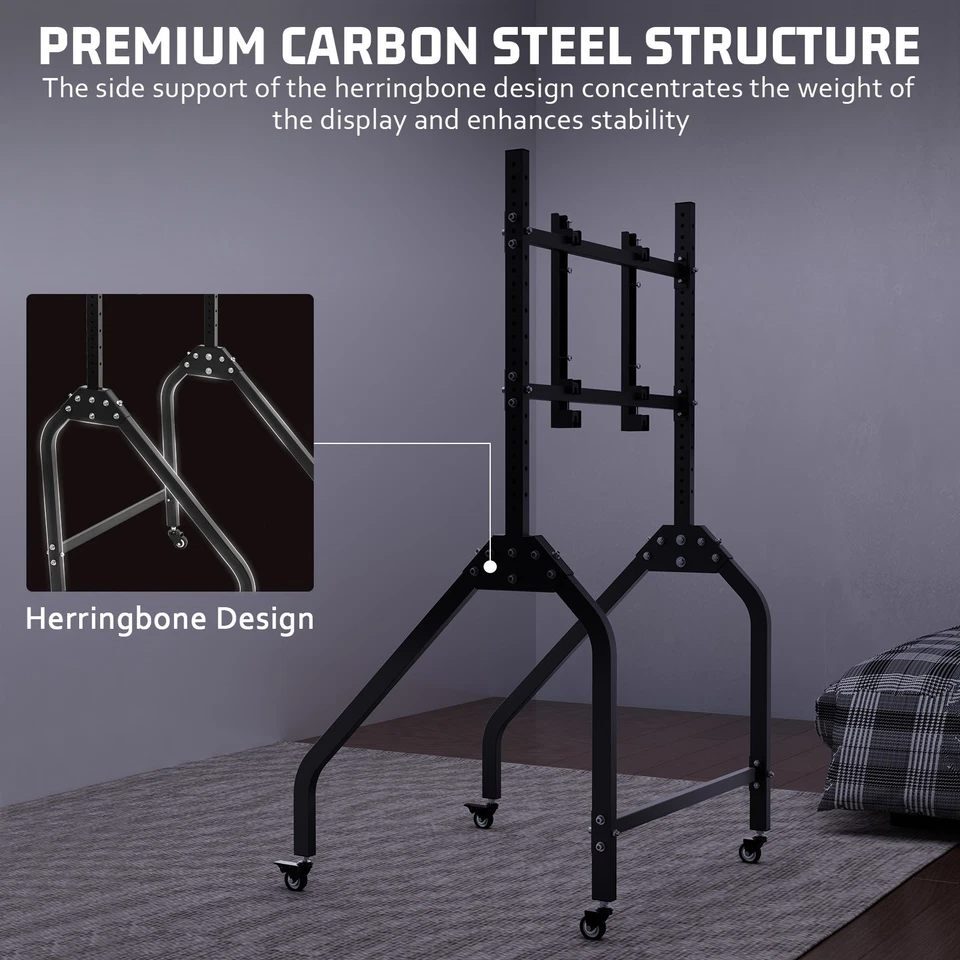 Hottoby Monitor Stand Adjustable TV Position 27 To 65 In For Racing Sim Cockpit - Image 3 of 4