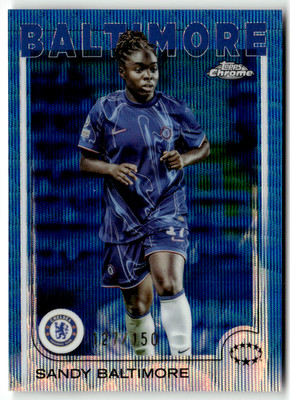 Topps 2025 Women's CL Chrome No. 32 Sandy Baltimore Blue Wave 127/150