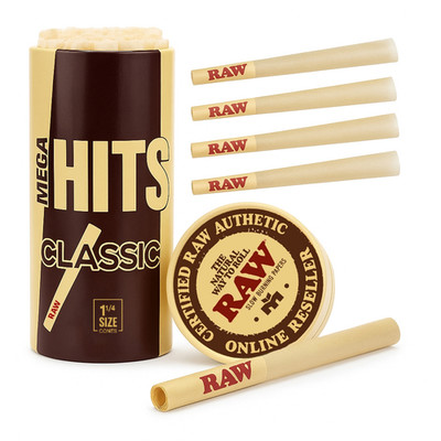 RAW Classic 1 1/4 Size Pre Rolled Cones | 100 Pack