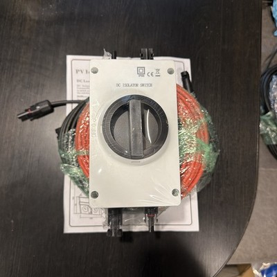 PV Isolation switch/DC Isolator Switch IP66 CE With Connecter Wires. 6 Available