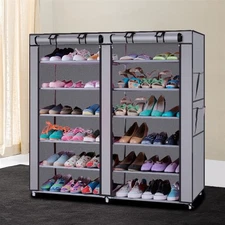 2x6 Layer Portable Double Shoe Rack Closet Shelf Home Storage Organizer Cabinet