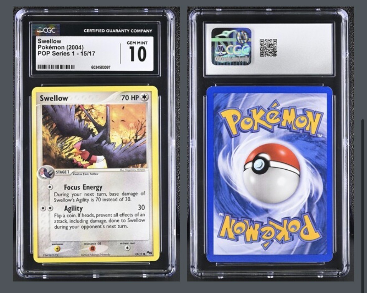SWELLOW - POKEMON POP SERIES 1 2024 15/17 - CGC GEM MINT 10