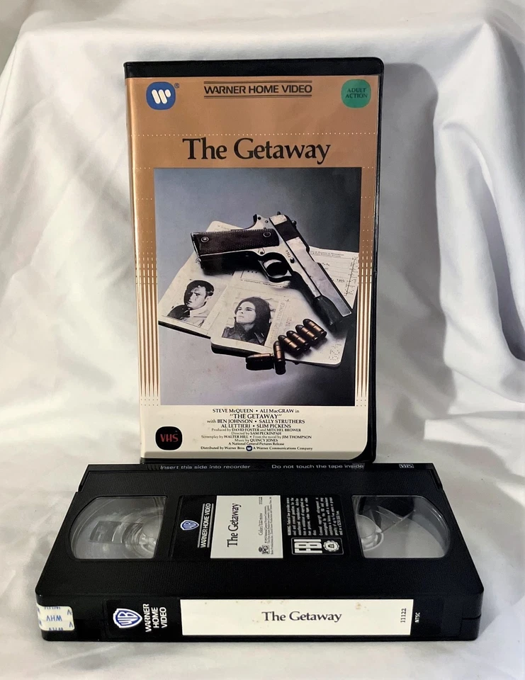 The Getaway VHS Steve McQueen Ali MacGraw MGM/UA Clamshell 1980s Foto 3 de 4