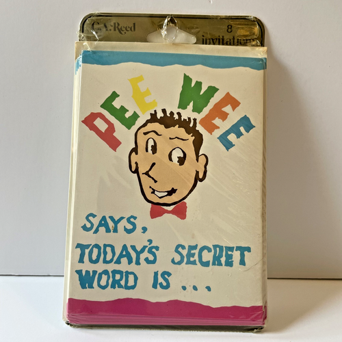 Vintage 1980er Pee Wee Herman Pee Wee's Play House Party Einladungskarten versiegelt neu
