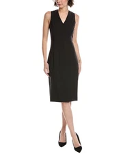 Theory Slim Wool-Blend Midi Dress Women's