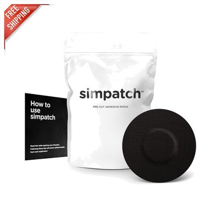 25 Black Adhesive Patches - Strong, Hypoallergenic & Perfect for Active Users