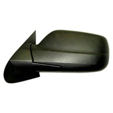 Black Power Flat Driver Side Door Mirror Manual Folding 128-03136L
