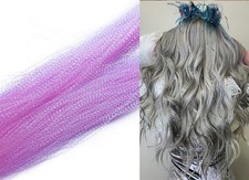 600S Spiral Pearl Lavanda28" Silk Hair Tinsel Salon for Feather Hair Extension