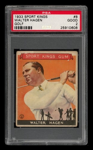 1933 Goudey Sport Kings Set-Break #  8 Walter Hagen Golf PSA 2 GOOD