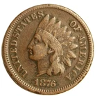 1876 1C BN Indian Cent- Choice VF-SMH1002