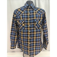 Ely Cattleman Western Shirt Pearl Snap Small Mens