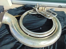 DYANASTY 4-VALVE SOUSAPHONE M890 - SILVER - #002651 w/ CASE