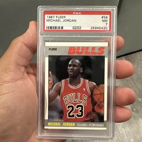 1987 Fleer #59 Michael Jordan Bulls PSA 7