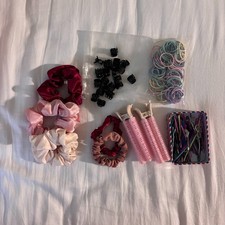 Hair Accessories Bundle Set   Scrunchies, Clips, Bobby Pins  More