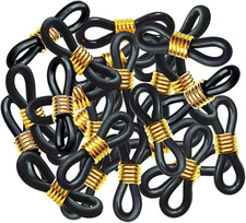 40 Pieces Eyeglass Chain Ends Adjustable Rubber Spectacle End Connectors for Eye