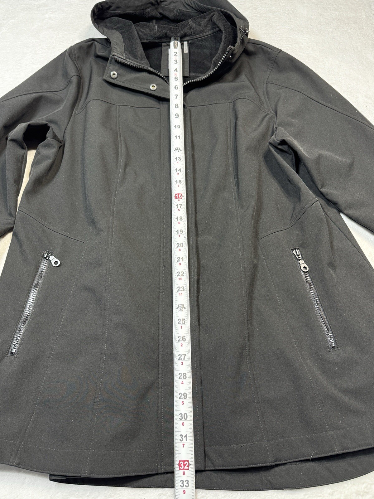 Kristen Blake Black Softshell Lined Raincoat Wome… - image 8