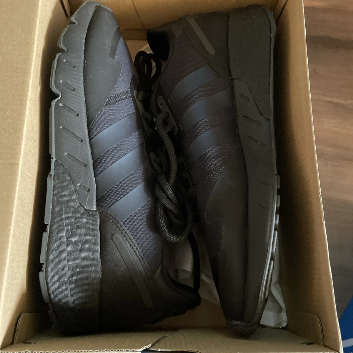 Adidas ZX 1K Boost Black Blue Metallic for sale | eBay