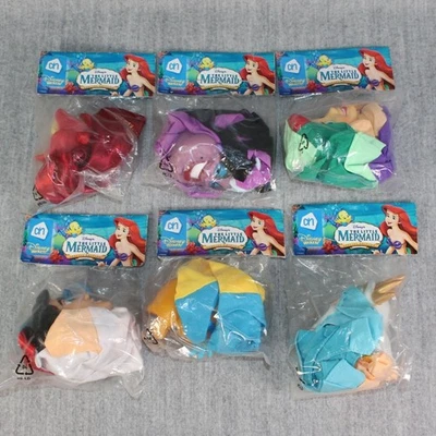 DISNEY LITTLE MERMAID Plastic Cloth Puppet Doll Complete Set Albert Heijn 2000s - Bild 1 von 4