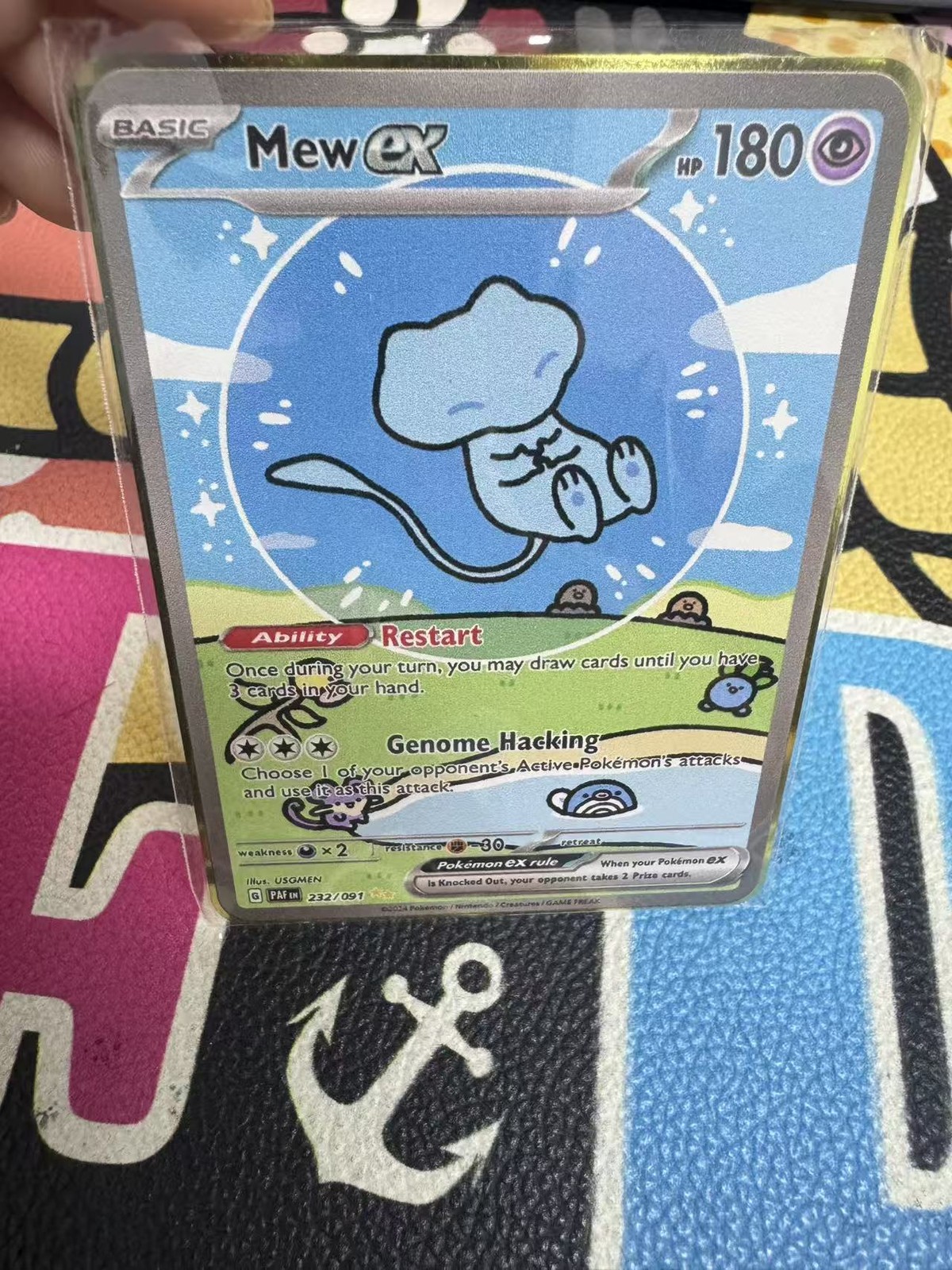 Metal Gold Card- Pokemon Card Mew ex 232