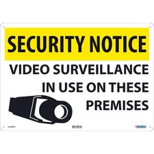 Security Notice Video Surveillance In Use Sign 14x20 Rigid Plastic