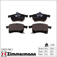 1X Zimmermann 23057.195.1 Bremsbelagsatz FüR Opel Astra Zafira T98 F70