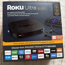 Roku Ultra 4K UHD Streaming Media Player with Voice Remote Pro