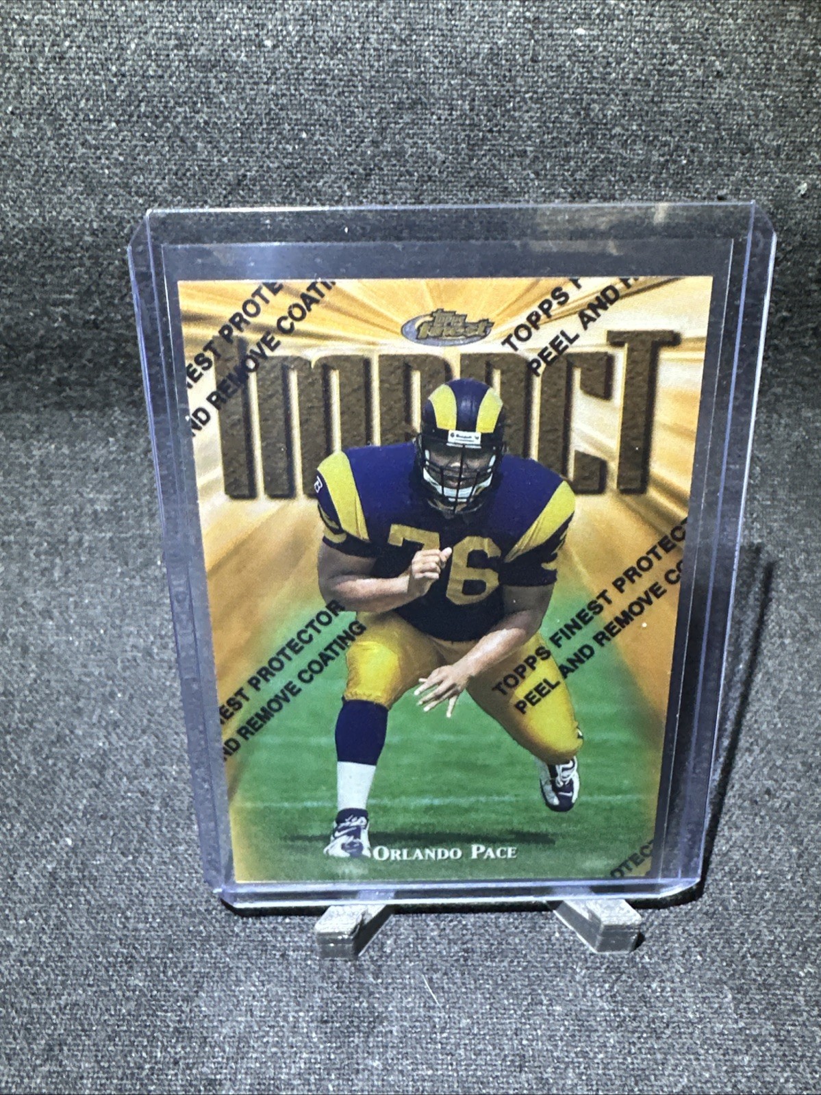 1997 Topps Finest - Orlando Pace #330 (RC) Gold Rare With Peel