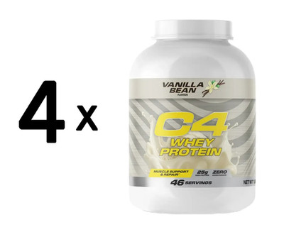 4 x Cellucor C4 Whey Protein, Vanilla Bean - 1587g (44,11 EUR/kg)