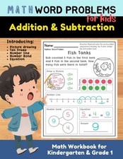MATH Word Problems for Kids : Addition and Subtraction - Math Workbook for Kinde