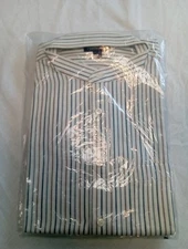 New HATHAWAY Mens Button Down Striped Dress Shirt Size 16  34/35 Large $40 Ret