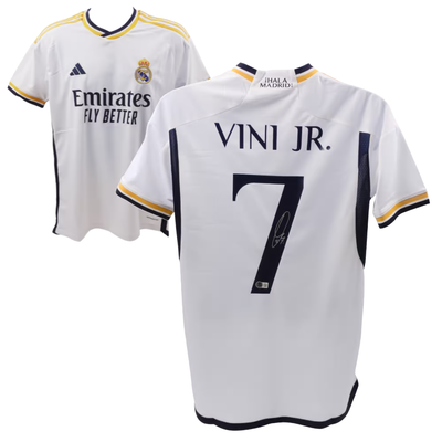Maillot domicile du Real Madrid 2023-2024 signé par Vinícius