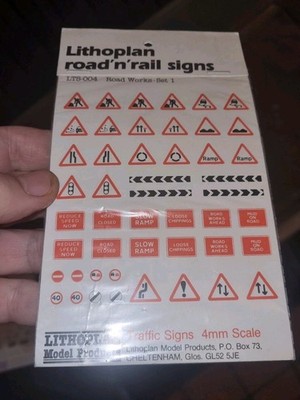 Spur O RAILMATCH LITHOPLAN LTS-004 ROAD Works SCHILDER Set 1