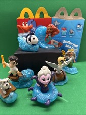 Little Mermaid 2022 McDonald's Happy Meal Toys Complete Set And Box