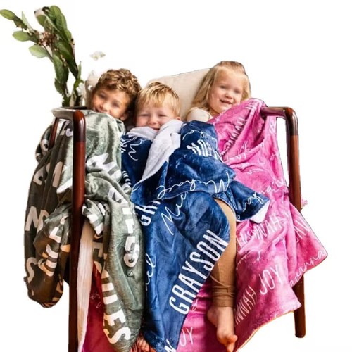 Personalized name kids,teens,adult blanket gifts for