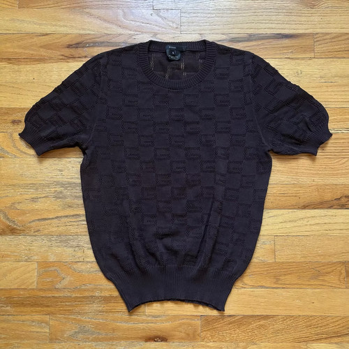 Gucci by Tom Ford SS2001 Perforated Open Knit G Monogram Top