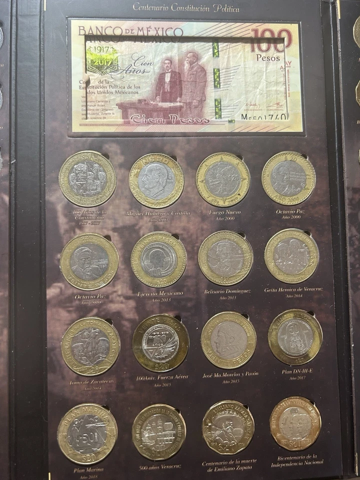 Album Monedas 20,5 pesos Revolución Independencia,La Nueva 500 Fundacion Colima - Image 4 of 4