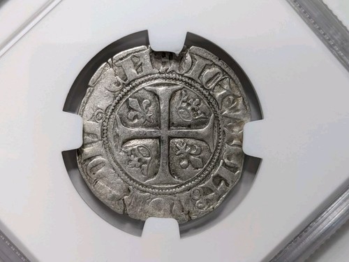 Charles VI France Silver Blanc Guenar 1380-1422 NGC VF35 Saint Joan of Arc Era - Picture 17 of 18