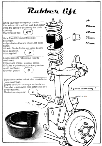 Coil spring helper rubber lift (2 pieces) - Foto 3 di 5