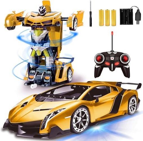 Remote Control Transform Robot Car Toy for Kids with Dazzling Light - Picture 1 of 7