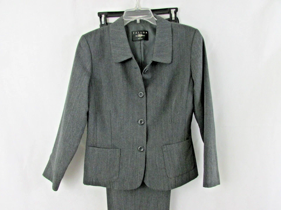 Chaqueta y pantalón TAILOR PETITE by B. MOSS WEAR COMPANY mezcla de lana para mujer 10 Foto 2 de 4