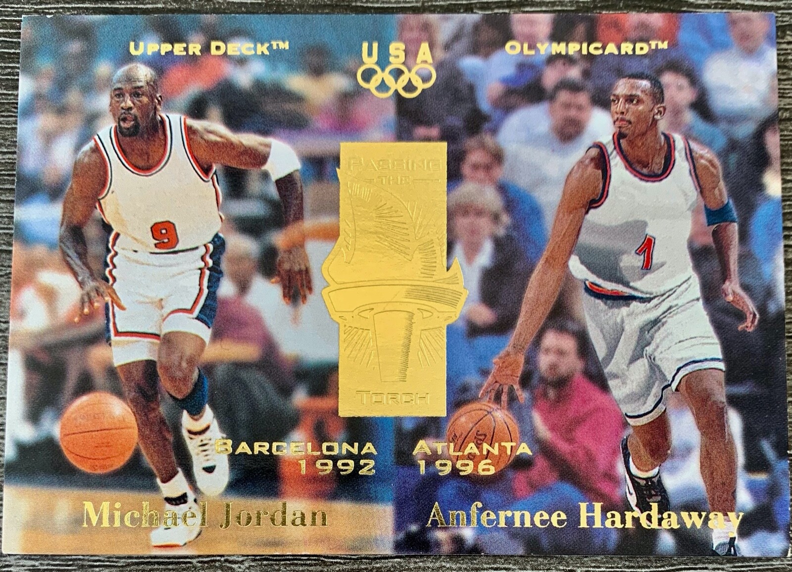 1996 Upper Deck USA Olympicard Michael Jordan Anfernee Basketball Card #134