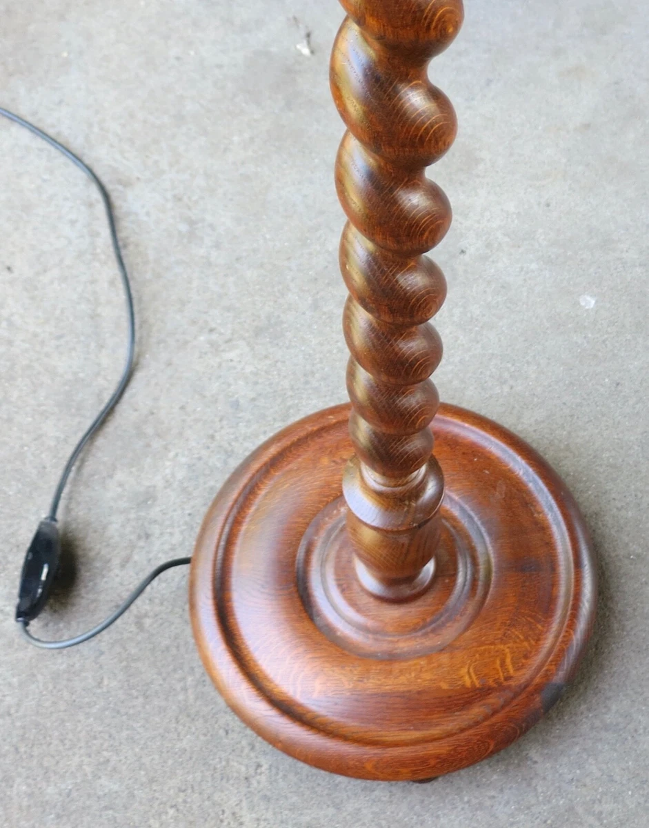 Barley twist floor lamp wooden deals