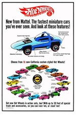 Hot Wheels - 1968 - Sweet 16 - Promotional Advertising POSTER 24 X 36 INCH