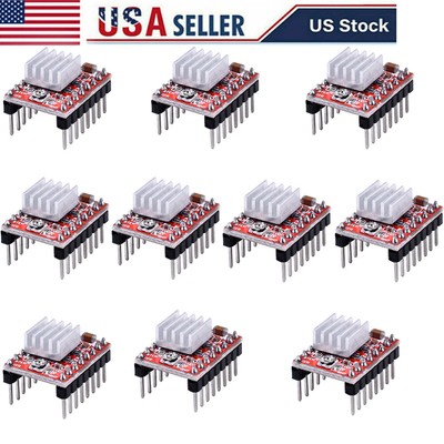 10pcs A4988 Stepstick Stepper Motor Driver Module with Heat Sink for Arduino 