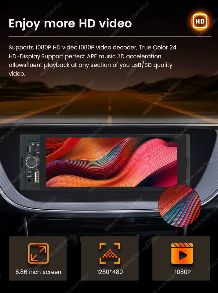 Radio 1 DIN con Apple Carplay/Android Auto WIRELESS e camera UNIVERSALE ITALIA - Immagine 4 di 4